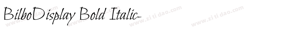 BilboDisplay Bold Italic字体转换